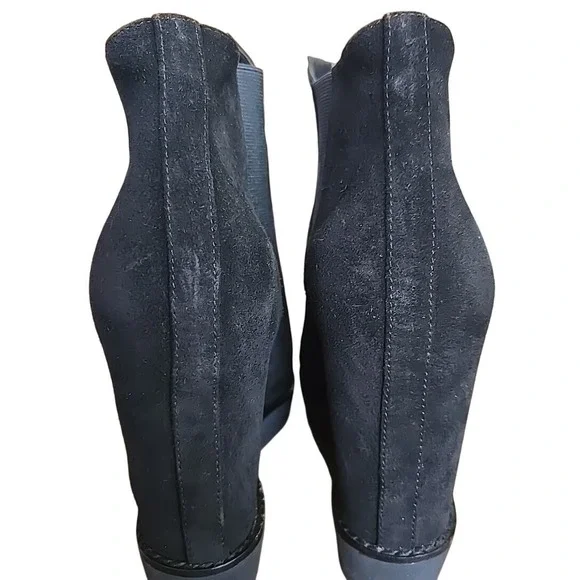 Kurt Geiger Black Suede Wedge Ankle‎ Boots Sz 9.5 Gently Used - Picture 4 of 6